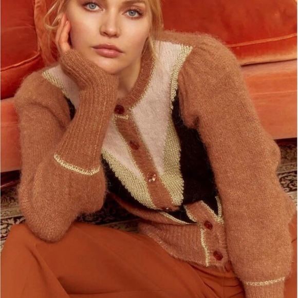 byTimo Golden Knit cardigan sweater in XS - Picture 1 of 8